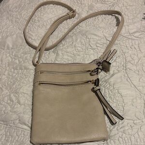 Elegant Cream Crossbody Bag